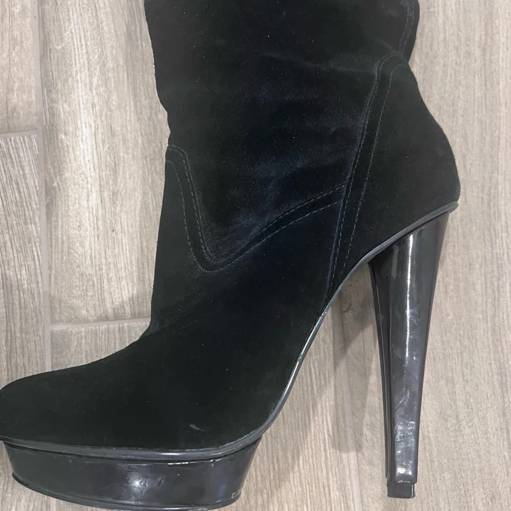 Steve Madden Boots Black Suede Xennon 5